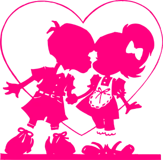 Heart Kiss Valentine Stickdatei