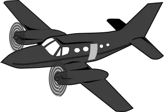 Plane Propeller-driven Black Stickdatei – Fahrzeuge