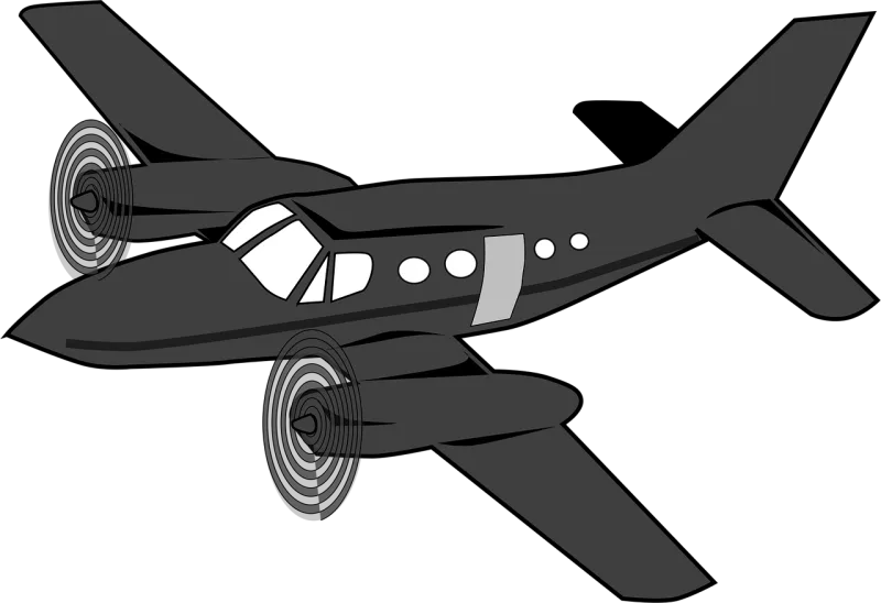 Plane Propeller-driven Black Stickdatei – Fahrzeuge