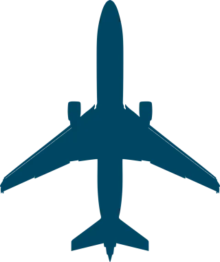 Airplane Airline Blue Stickdatei