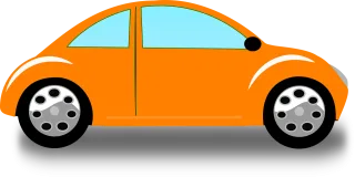 Car Automobile Orange Stickdatei