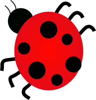 Ladybug Dots Insect Stickdatei
