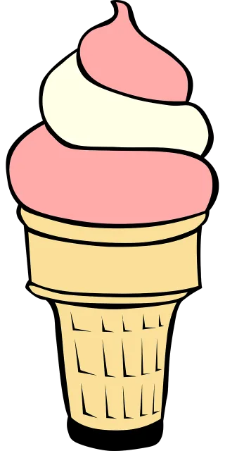 Ice cream Cone Pink Stickdatei