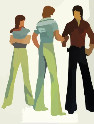 Group People Pants Stickdatei