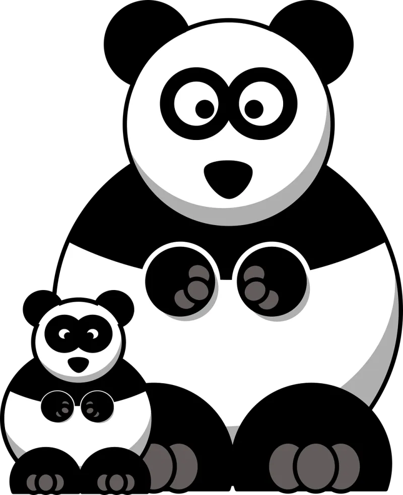 Panda Family Baby Stickdatei – Tiere