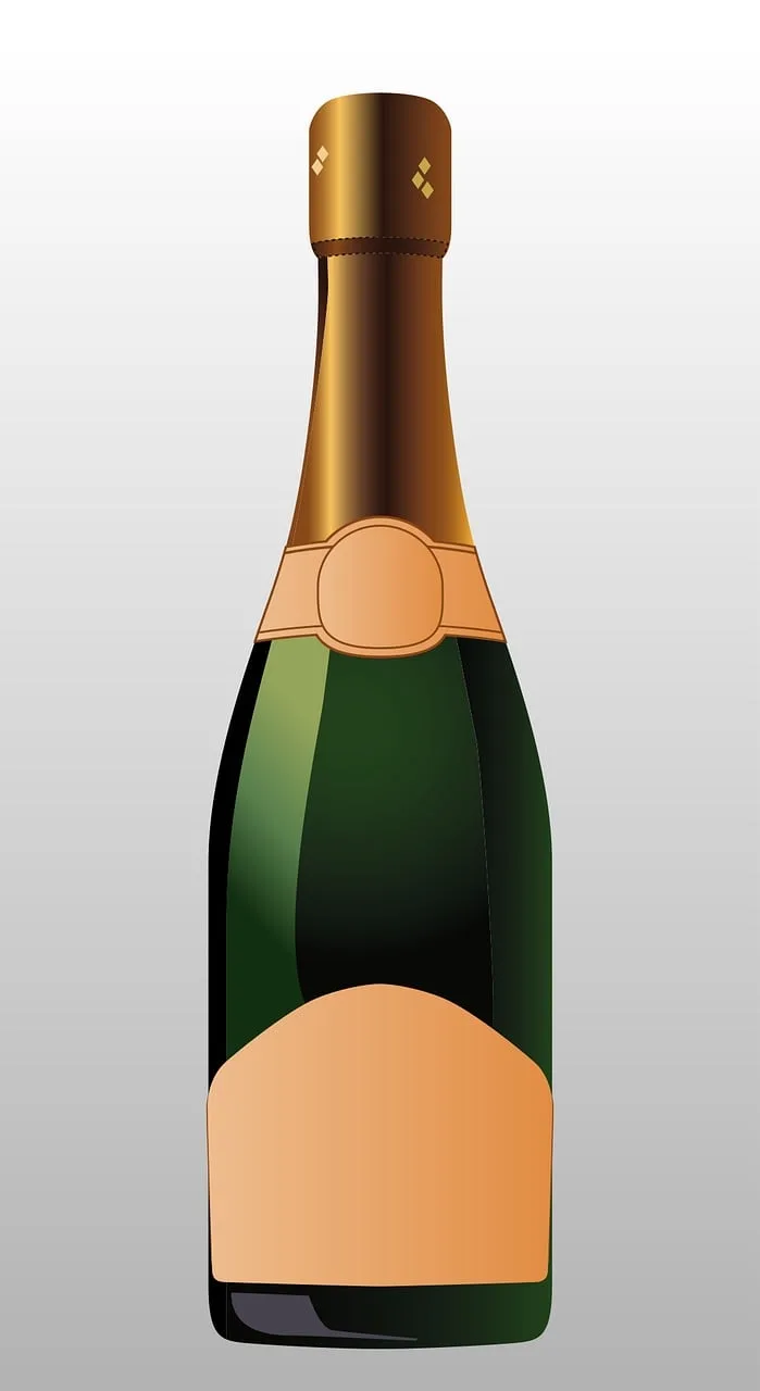 Champagne Bottle Party Stickdatei – Essen & Trinken