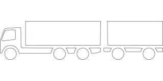 Transportation Truck Trailer Stickdatei