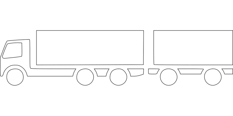Transportation Truck Trailer Stickdatei – Fahrzeuge
