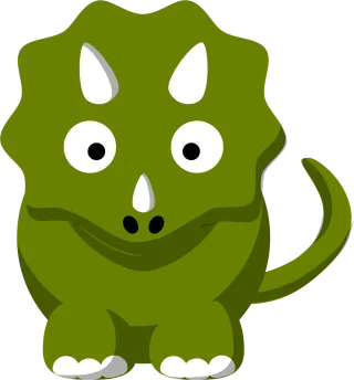 Dino Dinosaur Triceratops Stickdatei