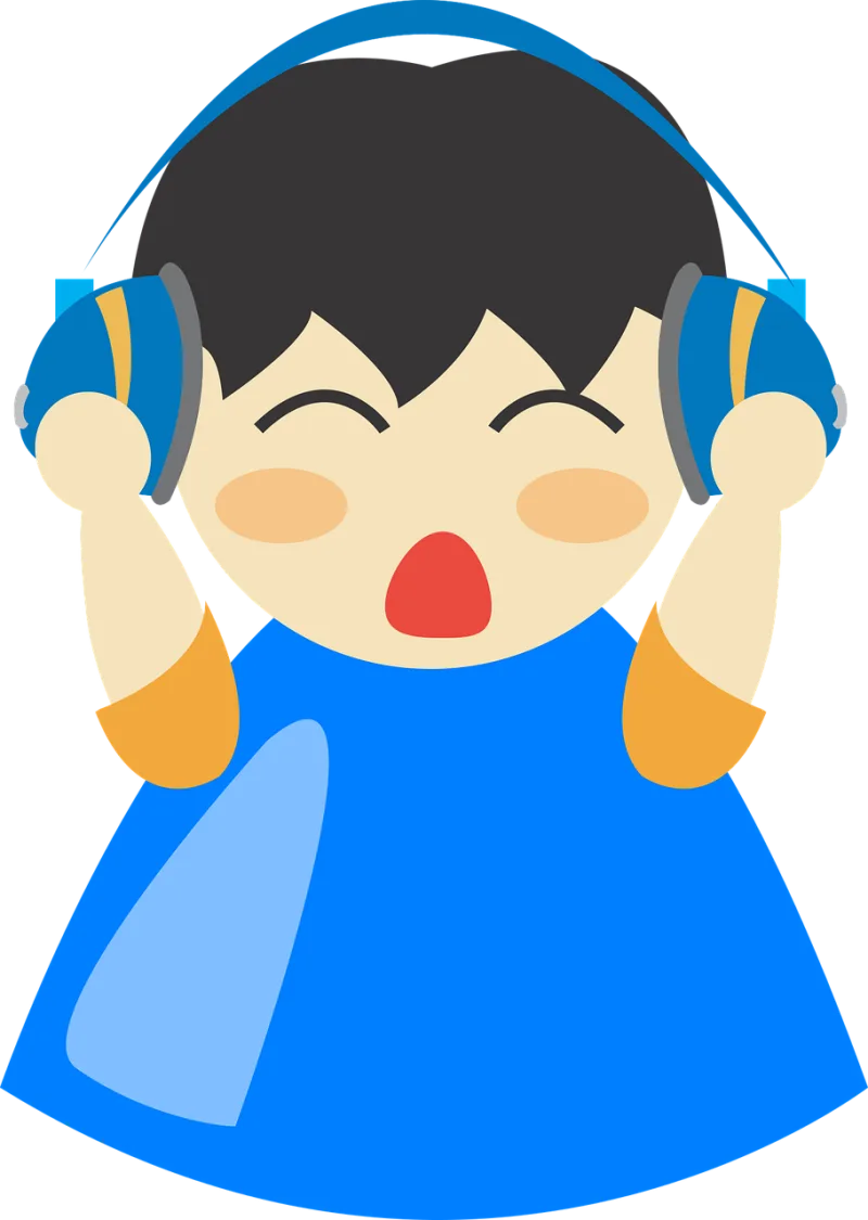 Boy Headphone Music Stickdatei – Musik