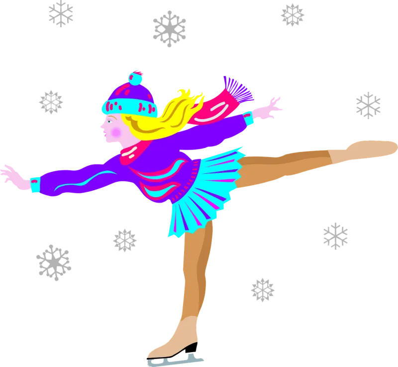 Girl Ice Skate Stickdatei – Weihnachten