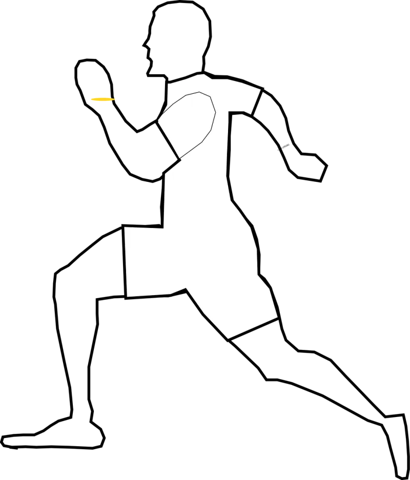 Man Runner White Stickdatei – Sport