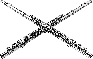 Flutes Crossed Music Stickdatei