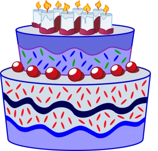 Cake Candles Layers Stickdatei