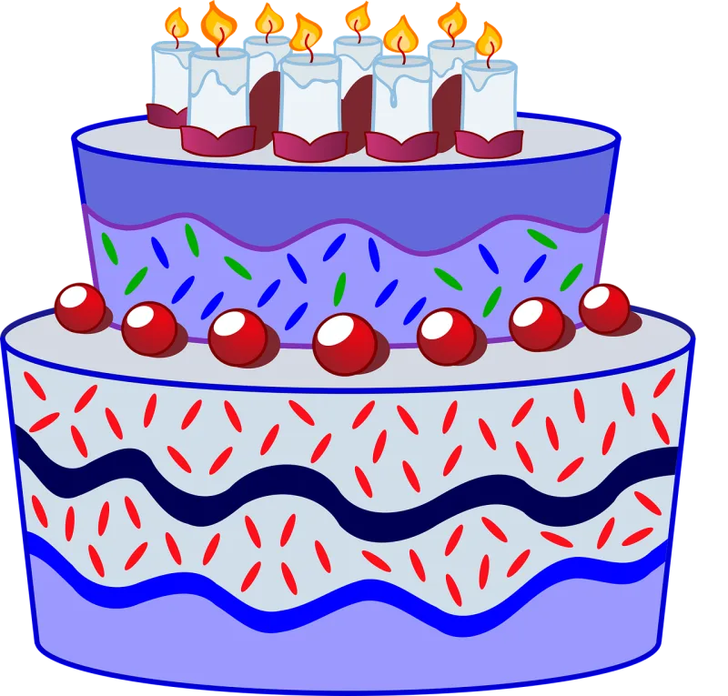 Cake Candles Layers Stickdatei – Essen & Trinken