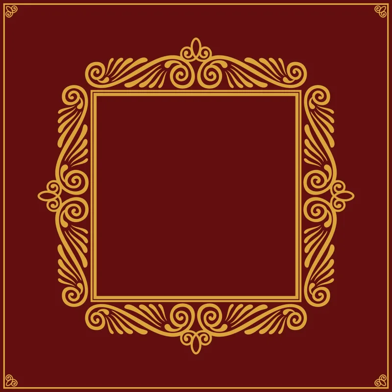 Picture frame Ornate Margin Stickdatei – Herzen & Liebe