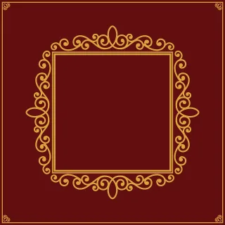 Picture frame Ornate Margin Stickdatei