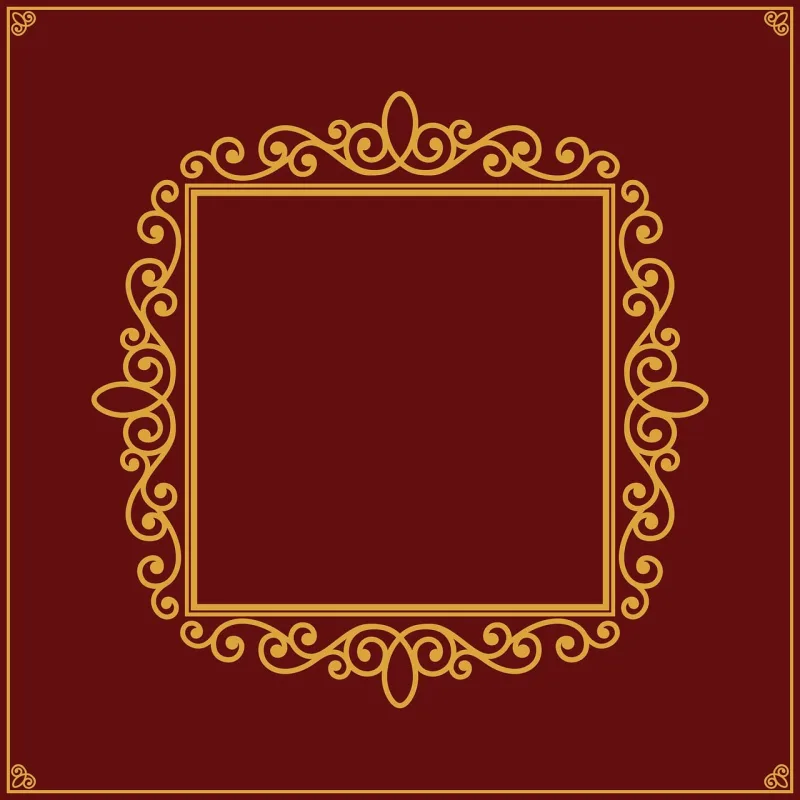 Picture frame Ornate Margin Stickdatei – Herzen & Liebe