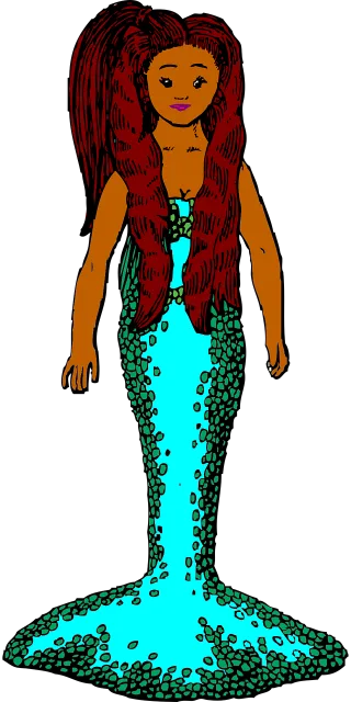 Mermaid Fish Redhead Stickdatei