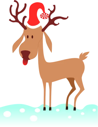 Reindeer Thin Christmas hat Stickdatei
