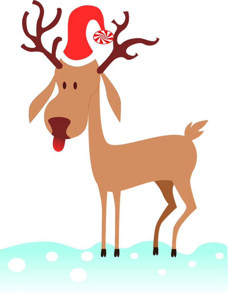 Reindeer Thin Christmas hat Stickdatei – Weihnachten