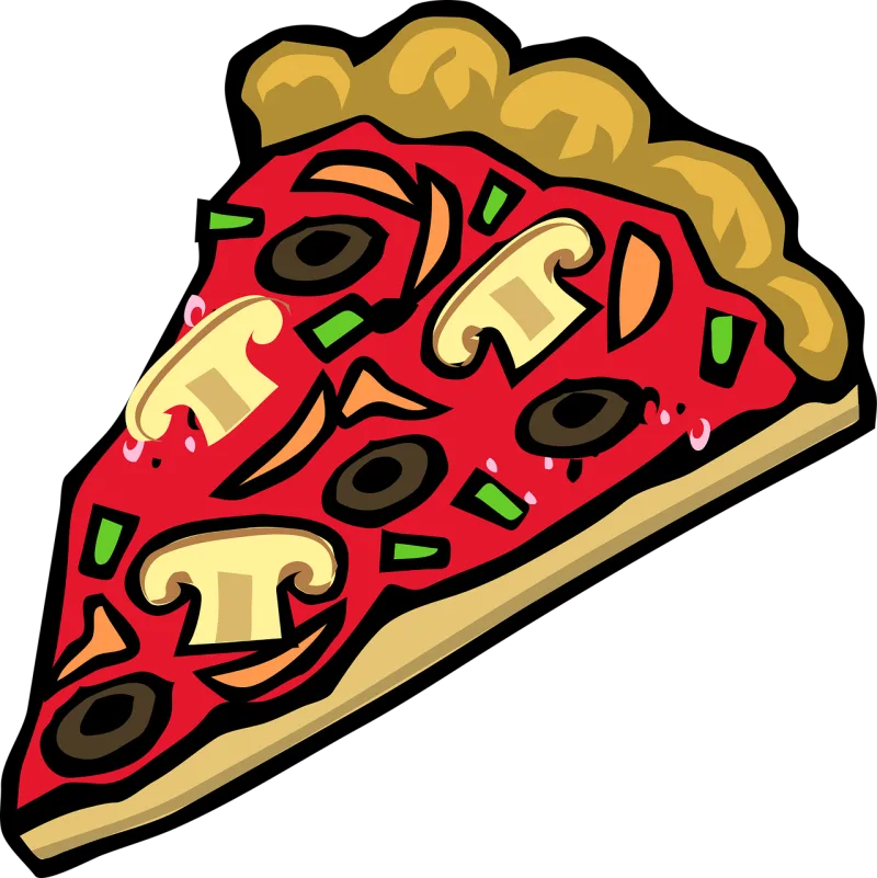 Pizza Mushroom Peppers Stickdatei – Essen & Trinken