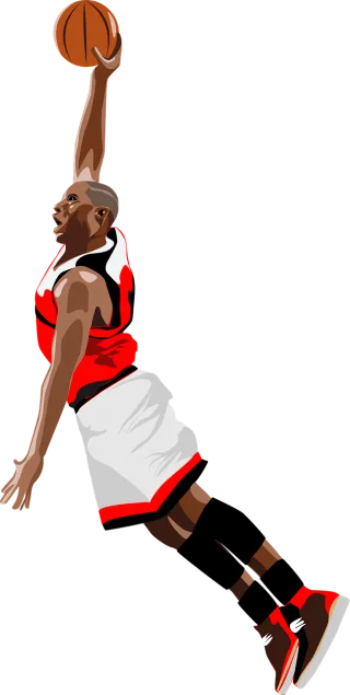 Basketball Jump Dunk Stickdatei