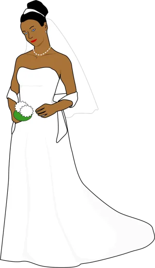 Bride Dress Wedding Stickdatei
