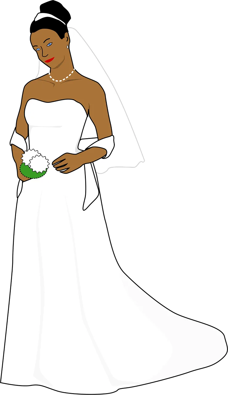 Bride Dress Wedding Stickdatei – Blumen