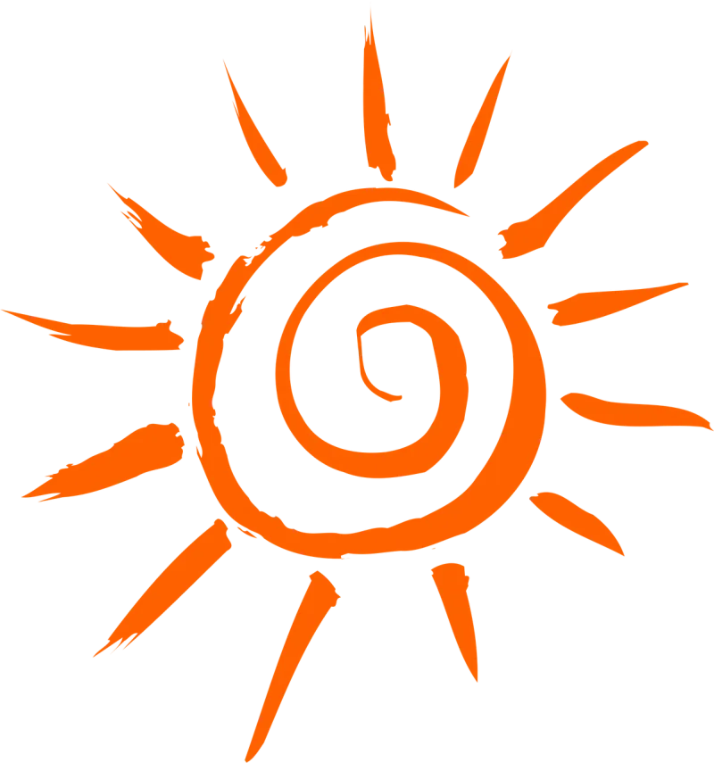 Sun Orange Nature Stickdatei – Natur