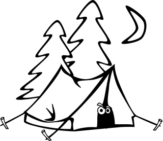Camping Tent Eyes Stickdatei