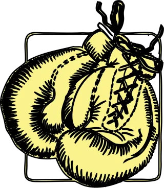 Boxing Gloves Yellow Stickdatei