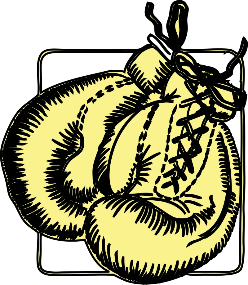 Boxing Gloves Yellow Stickdatei – Sport