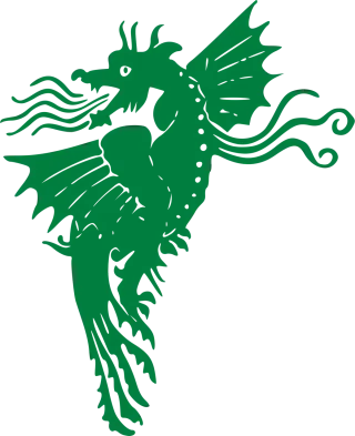 Dragon Green Flying Stickdatei