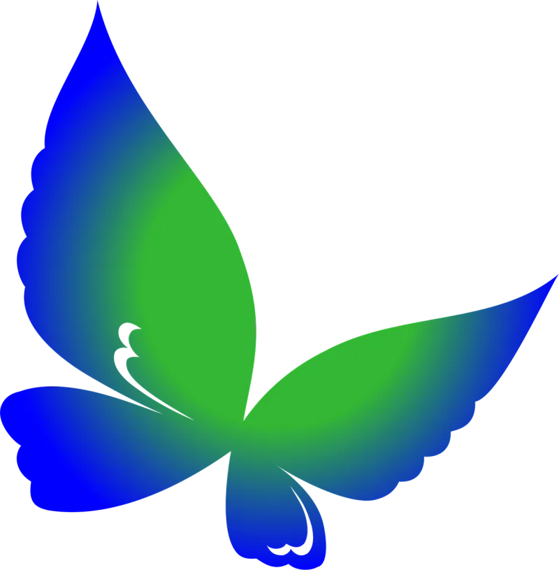 Butterfly Green Blue Stickdatei – Tiere