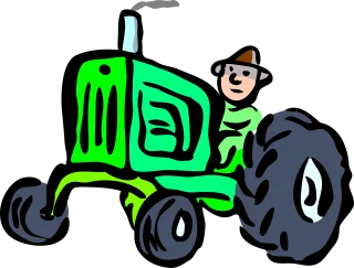 Tractor Driver Countryside Stickdatei