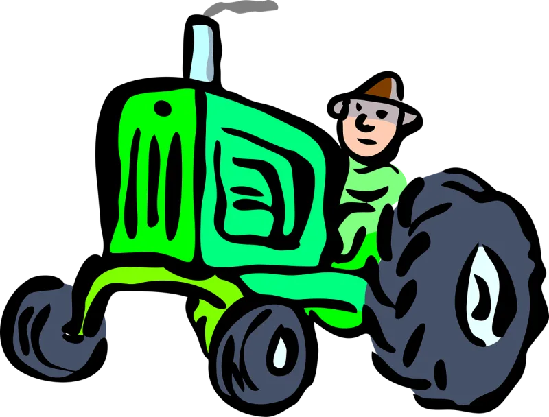 Tractor Driver Countryside Stickdatei – Fahrzeuge