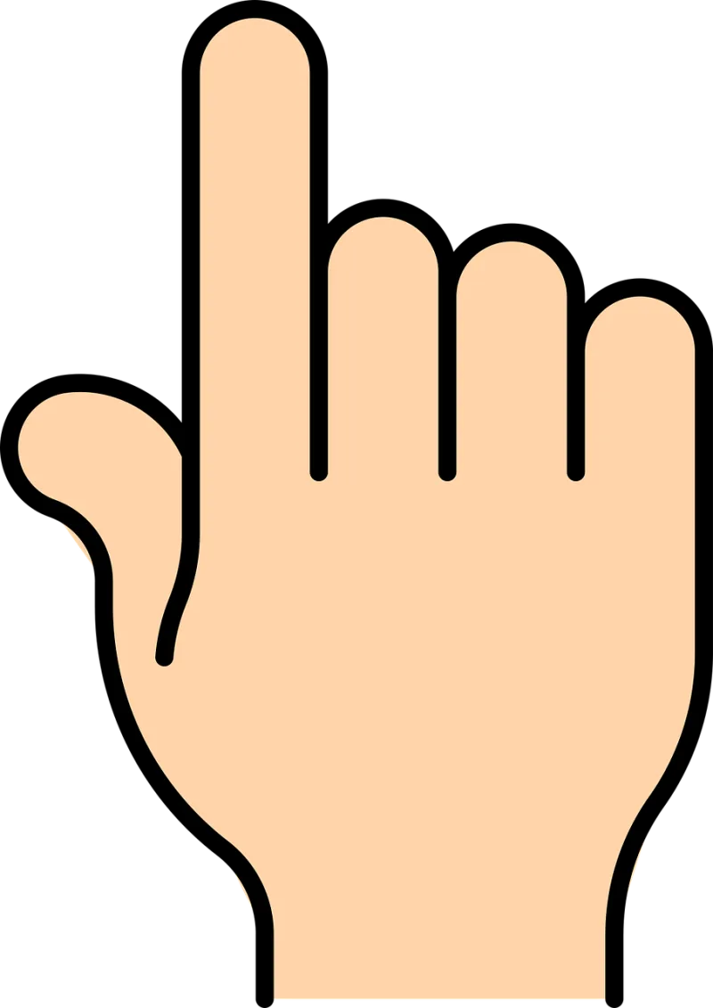 Pointing Finger Bold Stickdatei – Natur