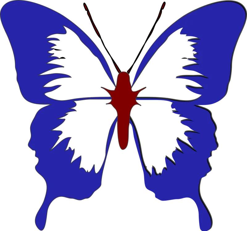 Butterfly Blue Wings Stickdatei – Tiere