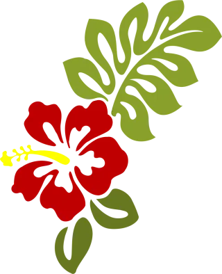 Hibiscus Blossom Leaf Stickdatei
