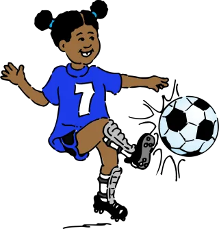 Girl Soccer Play Stickdatei