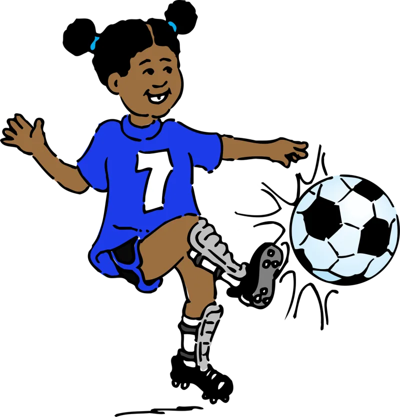 Girl Soccer Play Stickdatei – Sport