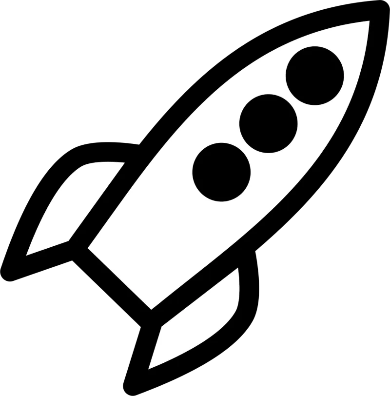 Rocket Symbol Flying Stickdatei – Kinder