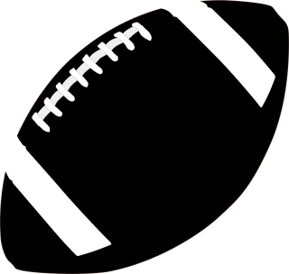 American football Egg ball Black and white Stickdatei