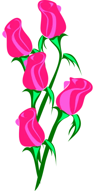 Rose Bunch Nature Stickdatei