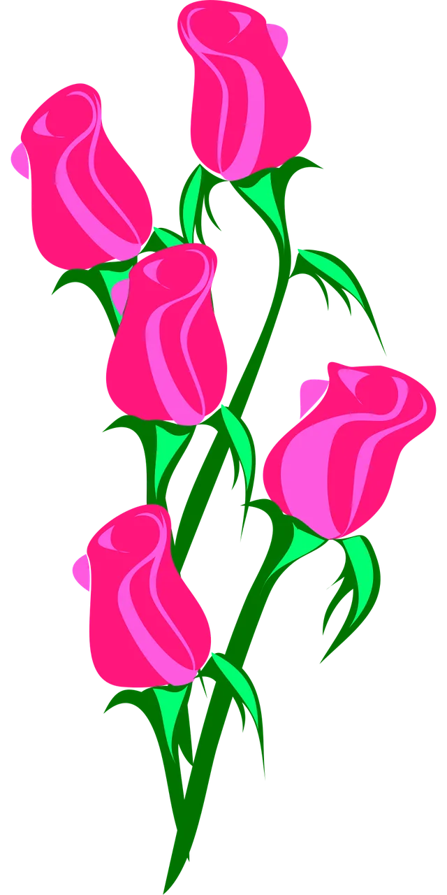 Rose Bunch Nature Stickdatei – Blumen