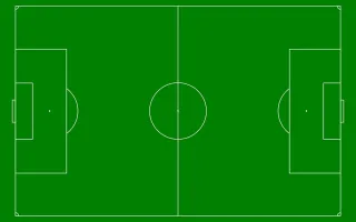 Soccer field Diagram Green Stickdatei