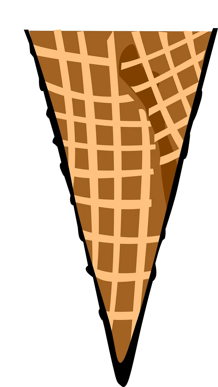 Cone Waffle Food Stickdatei – Kinder