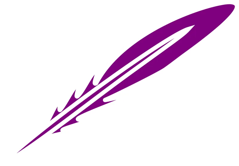 Feather Purple Writing Stickdatei – Natur