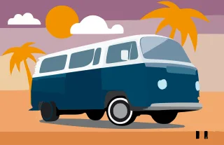 Bus Transporter Volkswagen Stickdatei
